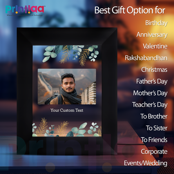 Table Light Frame customized Photo Frame – Groomsmen Gifts | Personalized LED Frame Keepsake for Groomsmen Gifting on Birthday, Anniversary, Valentine, Him, Her, Corporate FL-D11