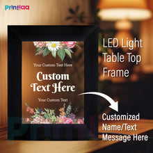 10x7 inches Table Light Frame customized Photo, Text – Christmas Gift for Family | Festive LED Home Decor Photo Frame Gifting on Birthday, Anniversary, Valentine, New Year, Corporate FL-C12