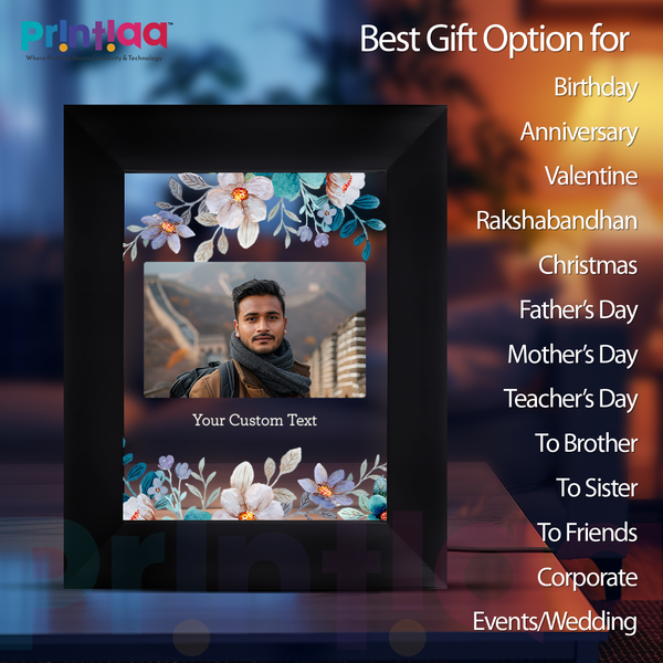 Table Light Frame customized Photo Frame – Graduation Gift for Students | Memorable Personalized LED Keepsake Gifting on Birthday, Anniversary, Valentine, Him, Her, Corporate FL-D16