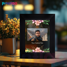 Table Light Frame customized Photo, Text – Boyfriend or Girlfriend Gift | Romantic Personalized LED Frame for Love Moments Gifting on Birthday, Anniversary, Valentine, Corporate FL-D19