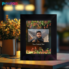 Table Light Frame customized Photo, Text – Raksha Bandhan Gift for Sister or Brother | Personalized LED Frame Gifting on Birthday, Anniversary, Valentine, Him, Her, Corporate FL-D9