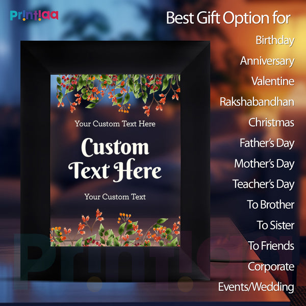 Table Light Frame customized Photo, Text – Raksha Bandhan Gift for Sister or Brother | Personalized LED Frame Gifting on Birthday, Anniversary, Valentine, Him, Her, Corporate FL-C9