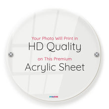 Personalized Round Clear Acrylic HD Photo Print