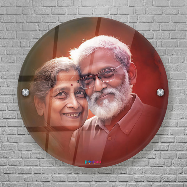 Personalized Round Acrylic Oil Paint HD Photo Print