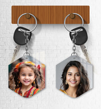 Acrylic Personalized Photo Keychain, Both Side Printing Design Shape - 1