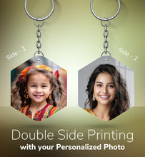 Acrylic Personalized Photo Keychain, Both Side Printing Design Shape - 1