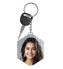 Acrylic Personalized Photo Keychain, Both Side Printing Design Shape - 1