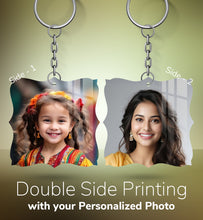 Acrylic Personalized Photo Keychain, Both Side Printing Design Shape - 10