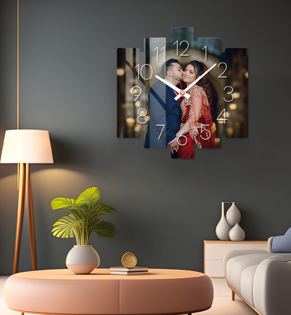 Acrylic Personalized Photo Wall Clock - Shape - 11