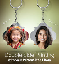 Acrylic Personalized Photo Keychain, Both Side Printing Design Shape - 11