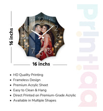 Acrylic Personalized Photo Wall Clock - Shape - 12