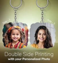 Acrylic Personalized Photo Keychain, Both Side Printing Design Shape - 13