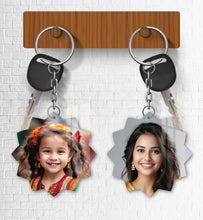 Acrylic Personalized Photo Keychain, Both Side Printing Design Shape - 15