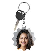 Acrylic Personalized Photo Keychain, Both Side Printing Design Shape - 15