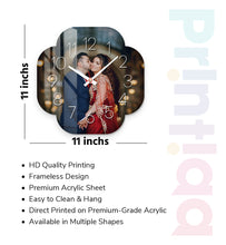 Acrylic Personalized Photo Wall Clock - Shape - 16