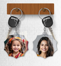 Acrylic Personalized Photo Keychain, Both Side Printing Design Shape - 18