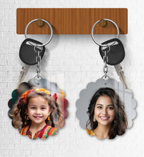 Acrylic Personalized Photo Keychain, Both Side Printing Design Shape - 19