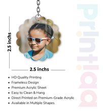 Acrylic Personalized Photo Keychain, Both Side Printing Design Shape - 19