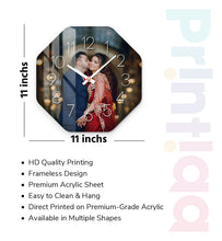 Acrylic Personalized Photo Wall Clock - Shape - 19