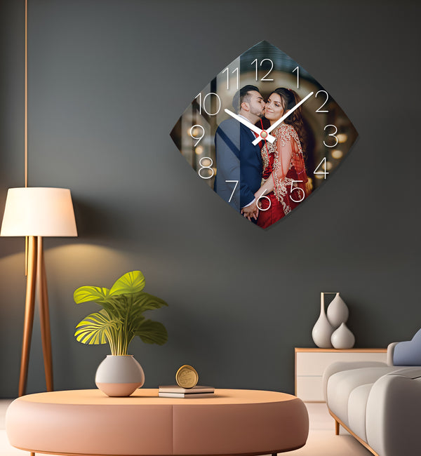 Acrylic Personalized Photo Wall Clock - Shape - 2