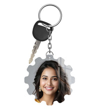 Acrylic Personalized Photo Keychain, Both Side Printing Design Shape - 2