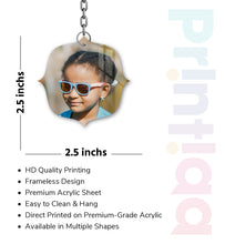 Acrylic Personalized Photo Keychain, Both Side Printing Design Shape - 21