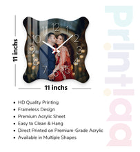 Acrylic Personalized Photo Wall Clock - Shape - 22