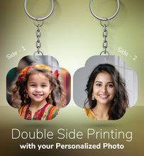 Acrylic Personalized Photo Keychain, Both Side Printing Design Shape - 24