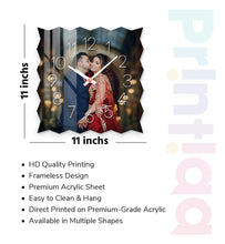 Acrylic Personalized Photo Wall Clock - Shape - 24