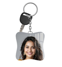 Acrylic Personalized Photo Keychain, Both Side Printing Design Shape - 25