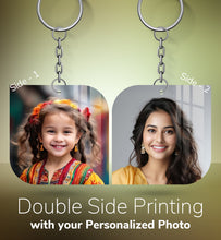 Acrylic Personalized Photo Keychain, Both Side Printing Design Shape - 26