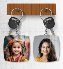 Acrylic Personalized Photo Keychain, Both Side Printing Design Shape - 27