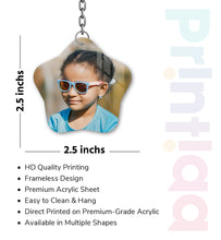 Acrylic Personalized Photo Keychain, Both Side Printing Design Shape - 3