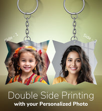 Acrylic Personalized Photo Keychain, Both Side Printing Design Shape - 30