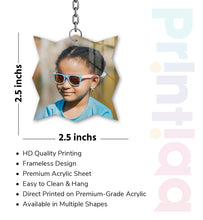 Acrylic Personalized Photo Keychain, Both Side Printing Design Shape - 30