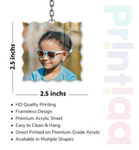 Acrylic Personalized Photo Keychain, Both Side Printing Design Shape - 31