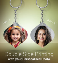 Acrylic Personalized Photo Keychain, Both Side Printing Design Shape - 32