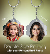 Acrylic Personalized Photo Keychain, Both Side Printing Design Shape - 33