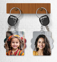 Acrylic Personalized Photo Keychain, Both Side Printing Design Shape - 34