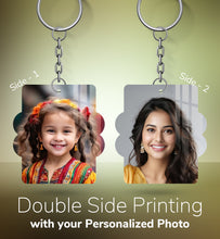 Acrylic Personalized Photo Keychain, Both Side Printing Design Shape - 34