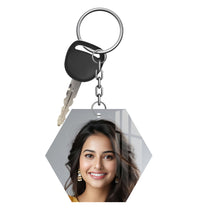 Acrylic Personalized Photo Keychain, Both Side Printing Design Shape - 35