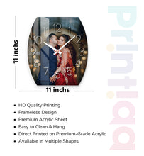 Acrylic Personalized Photo Wall Clock - Shape - 36