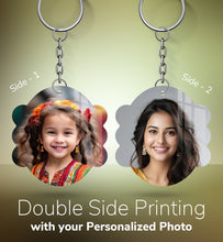 Acrylic Personalized Photo Keychain, Both Side Printing Design Shape - 39