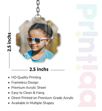 Acrylic Personalized Photo Keychain, Both Side Printing Design Shape - 42