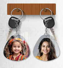 Acrylic Personalized Photo Keychain, Both Side Printing Design Shape - 43