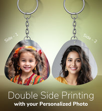 Acrylic Personalized Photo Keychain, Both Side Printing Design Shape - 43