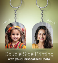 Acrylic Personalized Photo Keychain, Both Side Printing Design Shape - 47