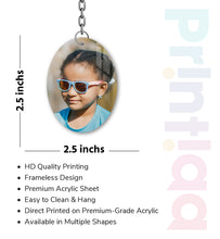 Acrylic Personalized Photo Keychain, Both Side Printing Design Shape - 49