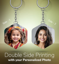 Acrylic Personalized Photo Keychain, Both Side Printing Design Shape - 5