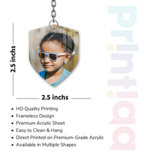 Acrylic Personalized Photo Keychain, Both Side Printing Design Shape - 9